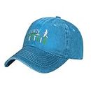 Hoteiles Funny Lawn Mowing Push Mower Unisex Cowboy Cap Baseball Hat Adjustable Denim Dad Hat