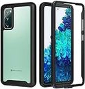 seacosmo Samsung S20 FE Case with Screen Protector, Full Body Shockproof Air Cushion Protective Cover[Compatible with Fingerprint Sensor] Slim Fit Bumper Case for Samsung Galaxy S20 fe 5G 6.5" - Black