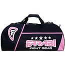 Farabi Sports Fitness-Studio Uniforme de Fitness, MMA, Bolsa de Equipo de Boxeo, Bolsa de Viaje Bolsa de Entrenamiento de Marcha (Black/Pink)