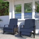 2PC Rattan outdoor deck adjustable recliner wicker courtyard recliner w/cushions