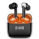 Bluetooth Headphones, Wireless Bluetooth 5.3 in-Ear Headphones with 4 ENC Microphones, 2023 ENC Noise Cancelling Wireless Earbuds 40H Deep Bass, LED Display, IP7 Waterproof Earbuds, USB-C