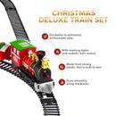 17-teiliges Weihnachten Deluxe Kinder Zug Set Weihnachten mit realistischem Sound & leichtem Spielzeug Geschenk