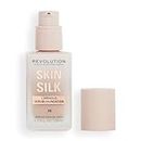 Makeup Revolution, Skin Silk Serum Foundation, Light to Medium Coverage, Contains Hyaluronic Acid, F4, 23ml