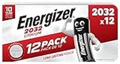 Energizer 12 x CR2032 Lithium Coin Batteries 3V for Watches, Torches and Keys
