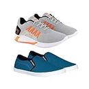 BRUTON Sport Trendy Shoes | Shoes for Men | Gyming Shoes | Sports Shoes | Running Shoes - Pack of 2, Size-10