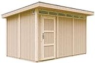 LP® SmartSide® panel shed M904- H237 x 236 x 368 cm / 8.68 m2 - Sheds and Outdoor Storage - Wooden garden storage shed - Bike shed, Small shed, with floor and bituminous tiles - TIMBELA M904