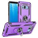 Samsung S8 Case, Galaxy S8 Case, Yiakeng Military Grade Protective Cases with Ring for Samsung Galaxy S8 (Purple)