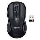Logitech M510 Wireless Mouse, 2.4 GHz with USB Unifying Receiver, 1000 DPI Laser-Grade Tracking, 7-Buttons, 24-Months Battery Life, PC / Mac / Laptop - Black