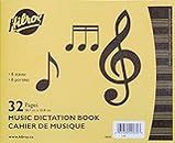 Hilroy 29030 Music Dictation Book, 8-Staves, 7-3/8x9-Inch, 16-Sheets/32 Pages