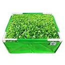 ORGANIC BAZAR 24"x18"x12" Rectangle Grow Bag with Supporting PVC Pipes for Home Garden | Premium HDPE 350 GSM (Pack of 1)