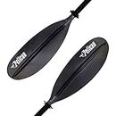 Pelican - Standard Kayak Paddle - Black - 220 cm (86.6 in.) - Aluminum Shaft and a Durable Polypropylene Blade - 0/65° Blade Angle - with Drip Ring - PS1965-00