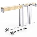 EaseLife 36x80in Pocket Door Frame Kit with Two-Way Soft Close Mechanism for 2X4 Studs Wall,Sliding Hardware for 24"-36" Wide Door,Aluminum,Slide Smoothly Quietly,Easy Install,No Door (36in x 80in)