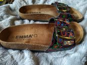 Tong Womens Emma Brand Summer Tong Shoes Size 36 Colorful TBE Leather