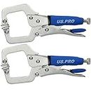 6” Welding Locking C Clamps Adjustable Fastener with Quick Release Grip 2 Pack