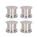 WSK Sofa Legs 4 Inch Height / 50 MM Round Stainless Steel Glossy Finish (Pack of 4 Pcs) SL1108H4-004 SL1108H4-004