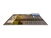 AeroClix AMS Airport Paper Mat with Runway 1/400 & 1/500 includes 'build your own 3D terminal'