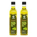 Zama Extra Virgin Olive 500ml Pack of 2 | Cold Pressed | Perfect Cooking oil for Frying, Sauteing, Roasting, Baking | Rich in Vitamin E | Made with Hand-picked Olives | Mild Buttery Flavour