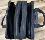 American Tourister Black Multi-Pocket Wheeled Rolling Computer Laptop Bag Case