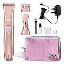 Wahl 3-in-1 Ladies Face and Body Hair Remover, Womens Hair Removal Trimmer, Female Rotary Shaver, Eyebrow Shaper, Comb Attachment, Facial Hair Trimmers for Women