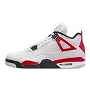 Nike Air Jordan 4 Retro Men White/Fire Red-Black Cement DH6927-161 10.5