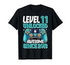11th Birthday Boy Level 11 Unlocked Awesome 2013 Gamer vidéo T-Shirt
