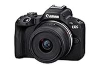 Canon EOS R50 RF-S18-45mm f/4.5-6.3 is STM Mirrorless Camera (Black)- 4K Video Vlogging with 24.2 MP