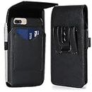 Mopaclle Phone Holster for iPhone 15 Pro, 15, 14 Pro, 14, 13, 12, 13 Belt Case with Belt Clip Cell Phone Belt Holder Pouch for Samsung Galaxy S23, S22, S21, S10 S8, S9, LG K8 K7 K10 K20 K30, Black