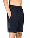 0-DEGREE Men's Regular Fit Shorts with Zip Pocket 32-34 Inch Waist Blue