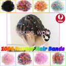 1000pcs Hair Elastic Band Kids Women Ties Holder Rubber Head Bands Ponytail AU