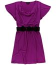 AGB Womens Belted A-line Dress, Pink, Small