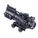 Minidiva® 4x32 mm Tactical Scope with Red Green Blue 3 Brightness Fibre Optic Scope