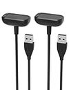 Sinoacc Charger for Fitbit Charge 5 & Luxe Cable Replacement 3.3Ft Smartwatch USB Magnetic Wireless Fast Charging Cable Cord for Charge 5 Luxe Fitness Tracker - 2Pack