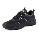 Bacca Bucci Atlas Men's Waterproof Hiking Shoes: Lightweight, Breathable, and Ideal for Outdoor Trekking, Mountaineering, and Trail Adventures (Black, 9 UK)
