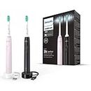 Philips Cepillos dentales eléctricos sónicos, Color Rosa y Negro, 1 Unidad (Paquete de 1)