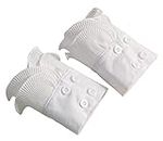 SUZALA Wrist Cuffs Hand Sleeves Detachable for Sweater Blouse Coat, Clothing Accessories for Women Ladies Teens, Wffloralwhite, One Size