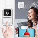 Smart Wireless Remote Video Doorbell, HD Night Vision Wifi Security Door Doorbell, Intelligent Visual Doorbell Home Intercom Wifi Range of up to 10 Meters with Bidirectional Audio #