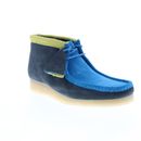 Clarks Wallabee Boot 26163073 Mens Blue Suede Lace Up Chukkas Boots
