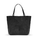 NUFA Geometric Black Tote Handbag for Women | Stylish, Latest & Trendy Shoulder Handbags for School, College and Office