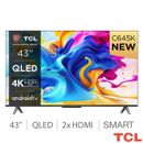 TCL 43C645K 43 Inch QLED 4K Ultra HD HDR10 HDR10+ HLG and Dolby Vision Smart TV
