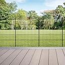 INJOPEXI Garden Fence Outdoor 6 Panels 13ft (L)×36in (H) Decorative Garden Fences with 6 Panels Rustproof Wire No Dig Metal Animal Barrier Dog Rabbit Fencing for Yard Lawn Patio - Without Fence Gate