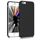 kwmobile Carcasa Compatible con Apple iPhone 6 Plus / 6S Plus Funda - Case TPU y Silicona antigolpes - Apto Carga inalámbrica - Negro