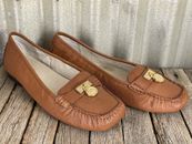MICHAEL KORS Branded LEATHER LOAFERS Casual Moccasin Shoes 10