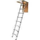 YOUNGMAN 301001 Telescopic Loft Ladder Aluminium 2.9 Metres / 9.51 Feet, Silver, 86.8 x 47.8 x 12.6 cm