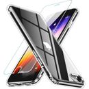 For iPhone SE/6S/7/8 Plus XR Xs Max Phone Case Shockproof Cover + Tempered Glass