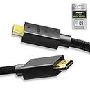 8K HDMI Cable 10ft,Certified Ultra High Speed HDMI 2.1 Cable 48Gbps 8K 60Hz 4K 120Hz Support eARC HDR Compatible Roku QLED Sony LG PS5 Xbox One