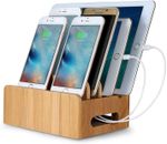 Jiadinglimian Bamboo Multi-Device Cords Organizer Stand Charging Station Dock...