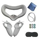 arythe Soft VR Headset Face Pad Cover Set Easy to Apply for Oculus Quest 2 White