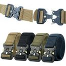 Quick Release Work Belt Tactical Black Men Army Webbing Nylon Military Waistbelt