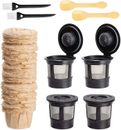 Reusable Coffee Filters Kit Disposable Paper Coffee K Cups Filters 100Pcs+4K Cup