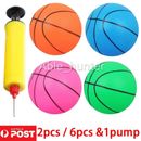 6x Basketball Small Mini Children Inflatable With Pump Kids Sport Toy Party Gift